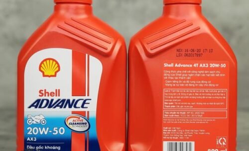 Dầu nhớt xe gắn máy Shell Advance AX3 20W-50 - góc nhìn 2