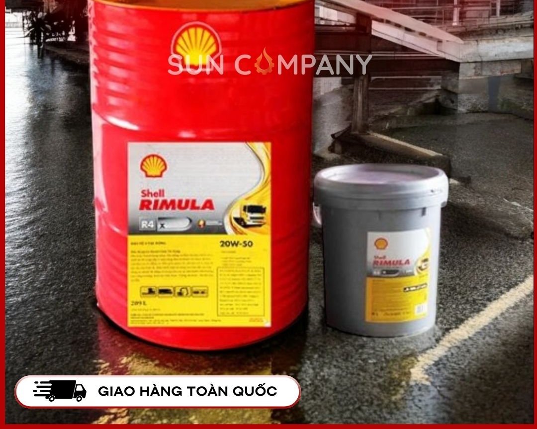 Nhớt shell rimula r4 20w50 (209l/phuy)