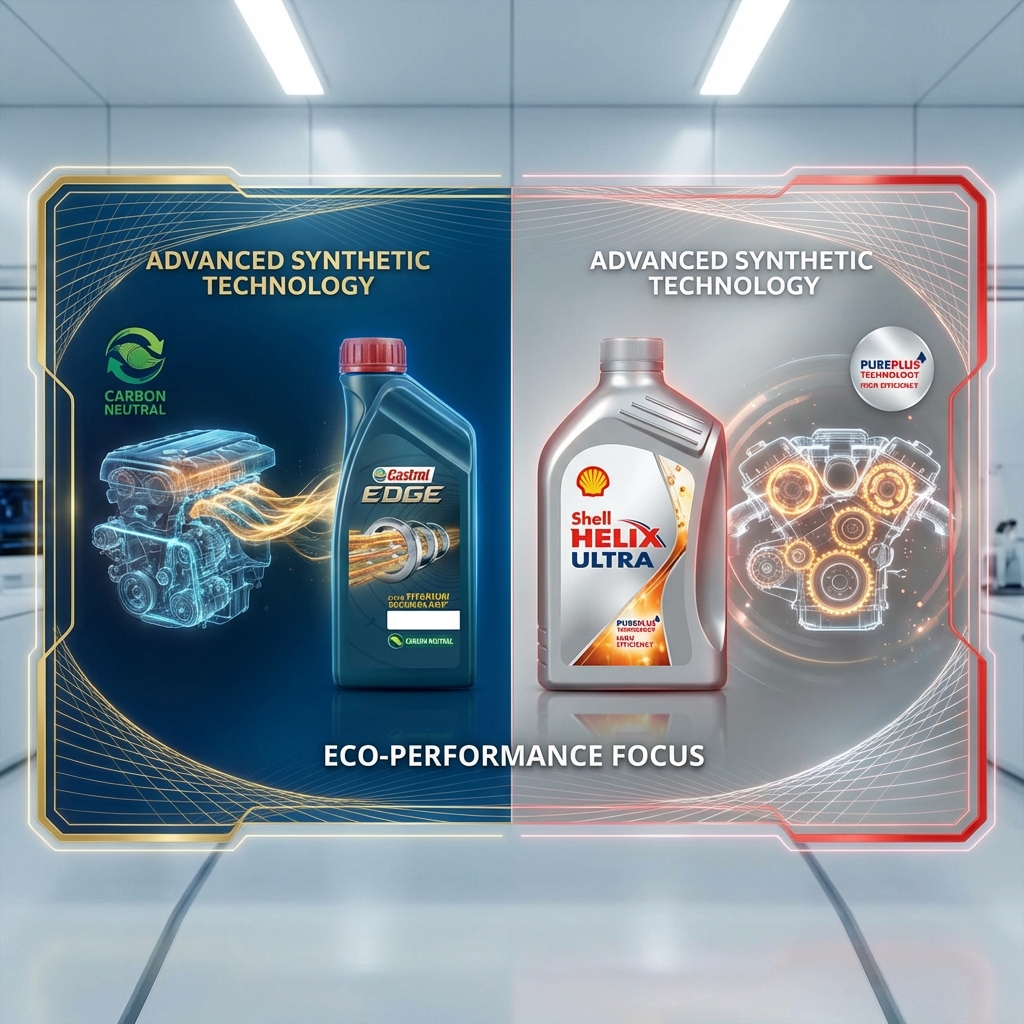 So Sánh Castrol Edge vs Shell Helix Ultra: Đẳng Cấp Nhớt Tổng Hợp Toàn Phần