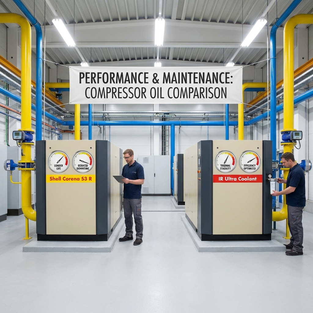 So Sánh Shell Corena S3 R vs Ingersoll Rand Ultra Coolant: Nên Chọn Loại Nào?