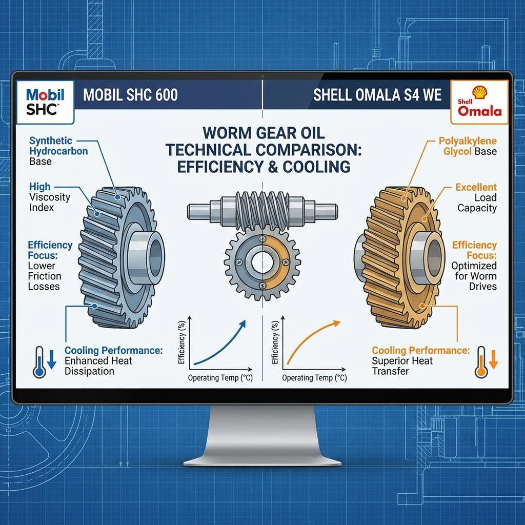 So Sánh Mobil SHC 600 vs Shell Omala S4 WE: Vua Hộp Số Trục Vít