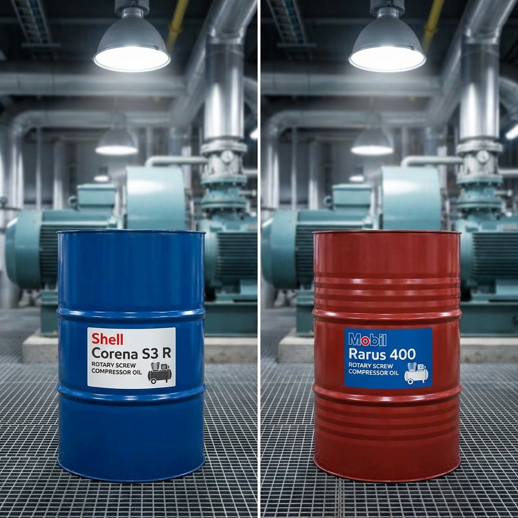 So Sánh Shell Corena S3 R vs Mobil Rarus 400: Đối Đầu Máy Nén Khí