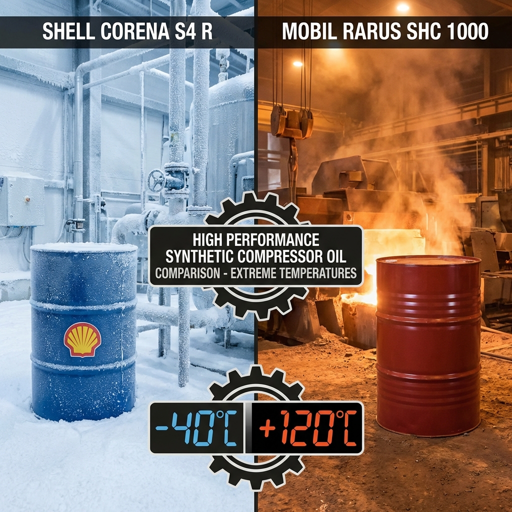 So Sánh Shell Corena S4 R vs Mobil Rarus SHC 1000: Vua Máy Nén Khí