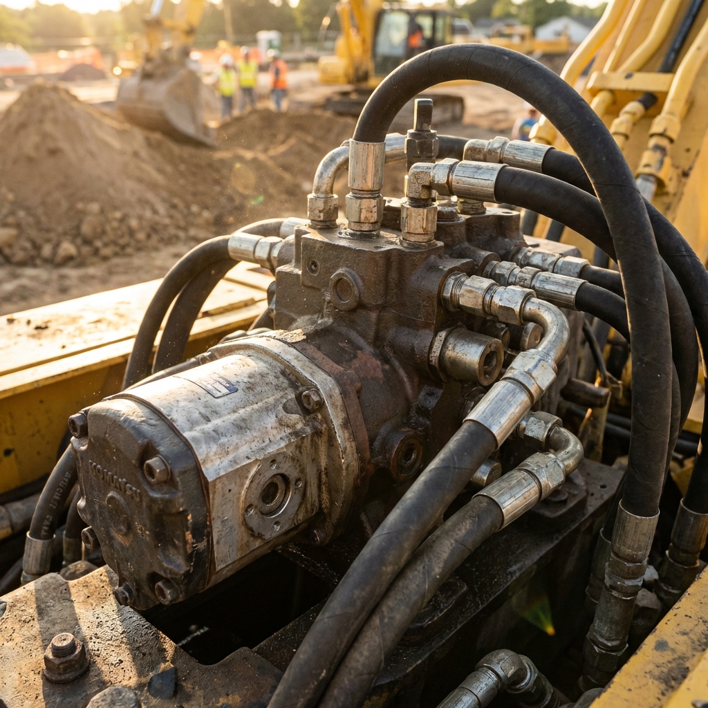Bảo Trì Hệ Thống Thủy Lực Máy Xúc Đào Komatsu & Doosan