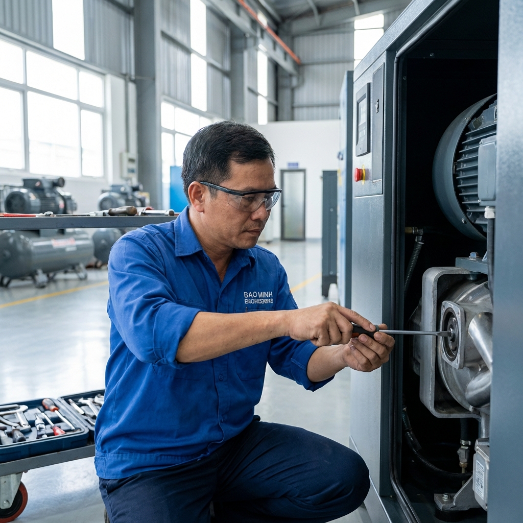 Dầu Máy Nén Khí Piston vs Trục Vít: Phân Tích Kỹ Thuật Chống Đóng Cặn Carbon Xu Páp