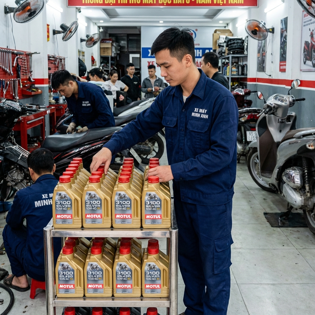 Motul 3100 Silver 10W-40: Bảo Vệ Động Cơ Xe Số Bền Bỉ